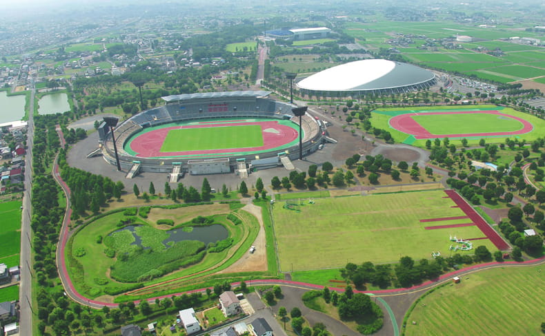 熊⾕スポーツ⽂化公園（ラグビー場）